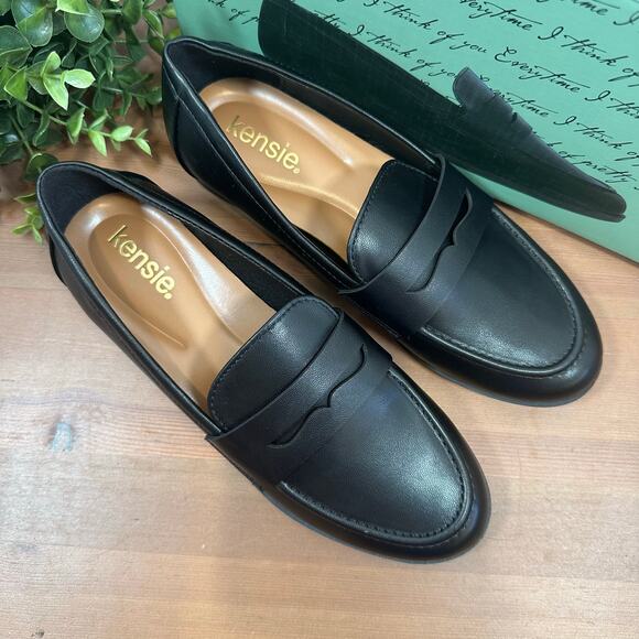 Kensie Women's Gitty Black Penny Loafers Size 6.5 - Picture 2 of 7